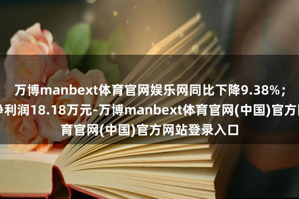 万博manbext体育官网娱乐网同比下降9.38%；单季度归母净利润18.18万元-万博manbext体育官网(中国)官方网站登录入口