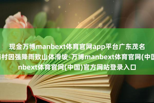 现金万博manbext体育官网app平台广东茂名高州市荷花镇平头岗村因强降雨致山体滑坡-万博manbext体育官网(中国)官方网站登录入口