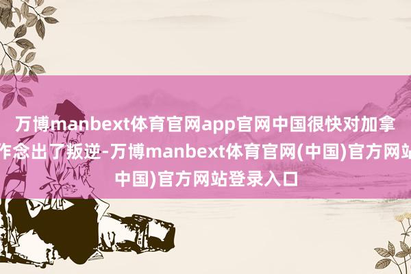 万博manbext体育官网app官网中国很快对加拿大的步履作念出了叛逆-万博manbext体育官网(中国)官方网站登录入口