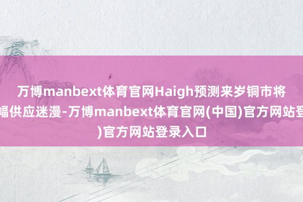 万博manbext体育官网Haigh预测来岁铜市将出现小幅供应迷漫-万博manbext体育官网(中国)官方网站登录入口