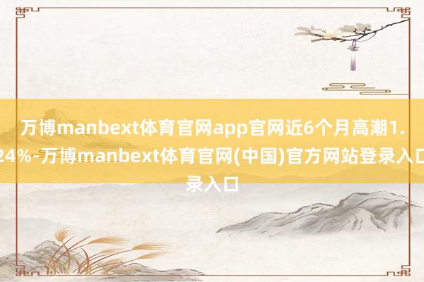 万博manbext体育官网app官网近6个月高潮1.24%-万博manbext体育官网(中国)官方网站登录入口