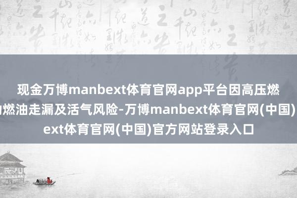 现金万博manbext体育官网app平台因高压燃油管舛错可能激励燃油走漏及活气风险-万博manbext体育官网(中国)官方网站登录入口